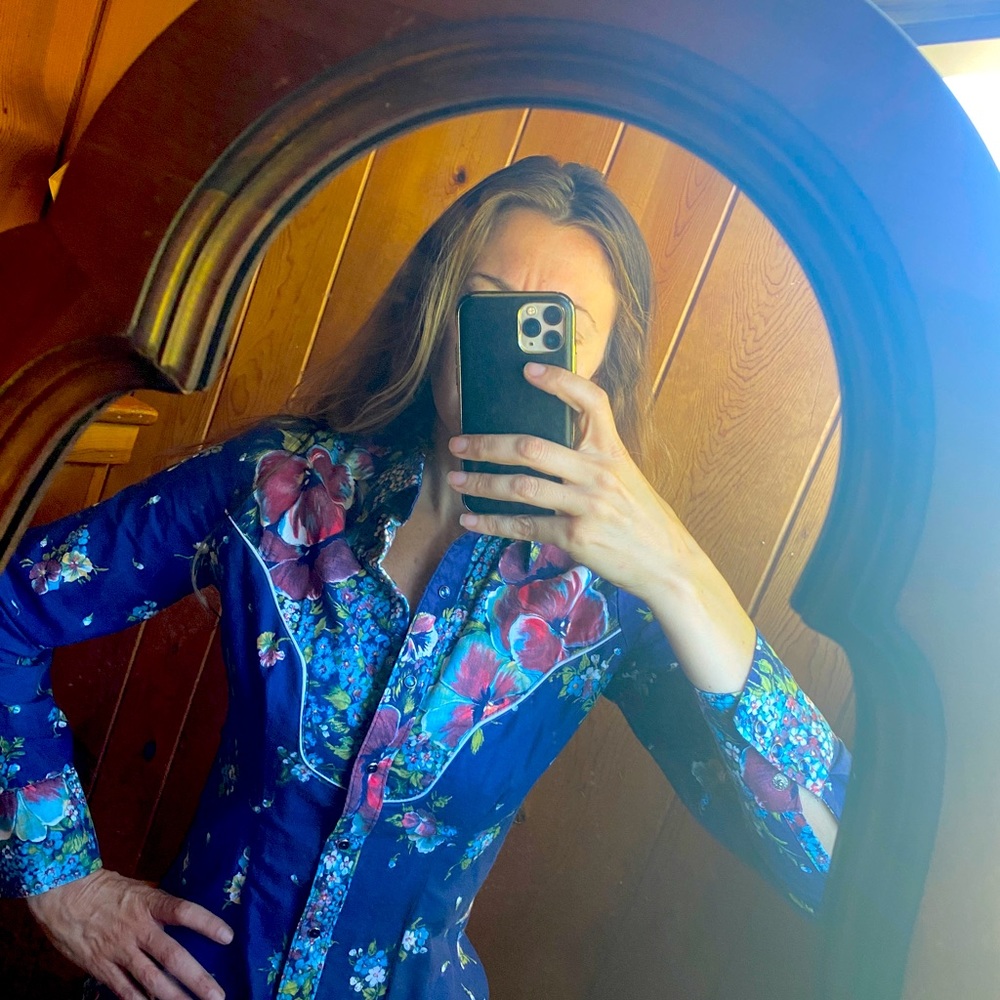 Vintage Floral Wrangler Blouse